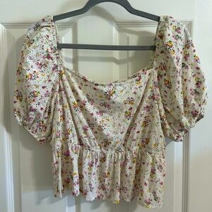 Target’s Wild Fable Eyelet Peplum Top, L